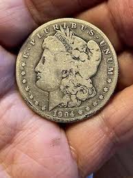 1904-S Morgan silver dollar, nice original VG+ Excellent ...