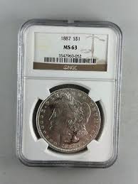 1887 Morgan Silver Dollar, NGC MS-63 -- GORGEOUS ...