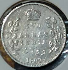 India British 1907-C Two Annas King Edward VII Silver Coin ...