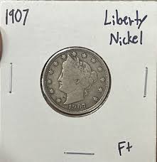 1907 - Liberty Head V Nickel F+ ( RAW1151 ) | eBay