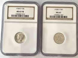 1938-D NGC MS 67 FB 1938-D NGC MS 67 U.S. Silver Mercury ...