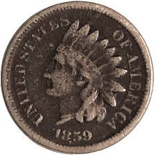 1859 Indian Head 1 Cent Penny | CollectiblesAndMoreInStore