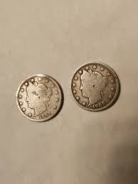 2-Rare 100 Year Old Type 2 1908 and 1909 US Liberty V ...