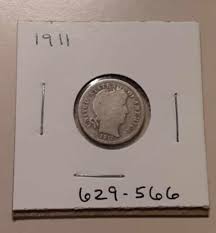 1911 Barber Dime Philadelphia Mint 90% Silver US 10c Coin ...