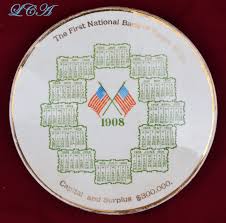 Rare FARGO NORTH DAKOTA antique 1908 calendar plate FIRST ...