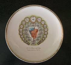 Antique 1913 CALENDAR PLATE O.O. BERGE VALDERIS WISCONSIN ...