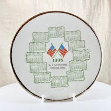 1908 Calendar Plate - Etsy