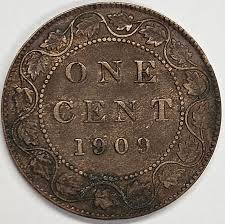 1909 Canadian Cent XF corrosion – Mount Vernon Coin
