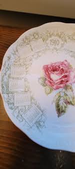 Antique Calendar Plate - Victorian Calendar Porcelain Plate ...