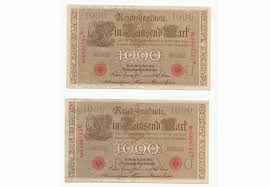1910 German Berlin Bank Empire Imperial Reichsbanknote 1000 ...