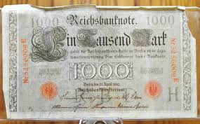 1910 1000 Mark German Paper Note - Reichsbanknote - First ...