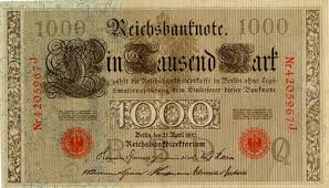 Imperial Germany 1000 Mark Reichsbanknote - 1910 ...