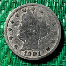 1901 P LIBERTY HEAD "V" NICKEL - CIRCULATED **FREE SHIPPING ...