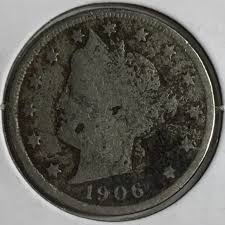 1906 United States Liberty "V" Nickel - With Cents (G ...