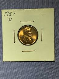 1957 Lincoln Wheat Cent Penny Uncirculated Condition Free ...