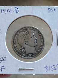 1912-D Barber Silver Half Dollar F-VF, Rare date, beautiful ...