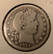 1914 Barber Quarter Coin Value Prices, Photos & Info