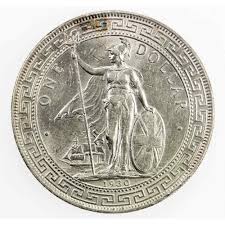 1930 Silver Coin Great Britain Trade Dollar Britannia Standing ...