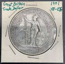At Auction: 1901 United Kingdom Trade Dollar Coin 900 Silver