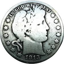 1913 D Barber Half Dollar. For Sale at Ruby Lane