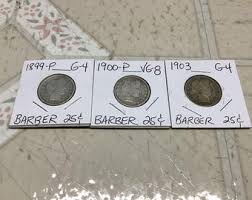 1899 Barber Silver Quarter Dollar Rare Twenty Five Cents ...