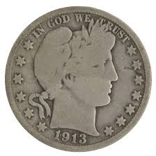 1913 US Mint Silver Barber Half Dollar 50 Cent Coin | eBay
