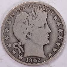 1902 Barber Half Dollar, Very Good Circulated Coin, Store ...