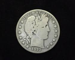 1913 S Barber Half Dollar G - US Coin — Huntington Stamp ...