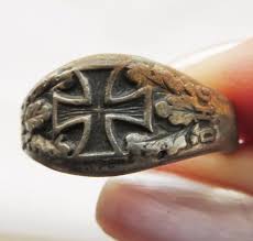 Antique 1914 WWI German Iron Cross Ring DHG Deutschland ...