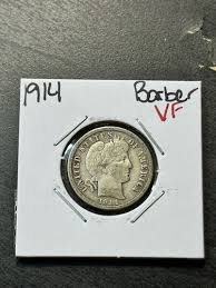 1914 Barber Silver Dime VF Very Fine Better Date Coin ...