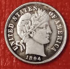 1894 S Barber Dime ULTRA RARE Restrike Reproduction Tribute ...