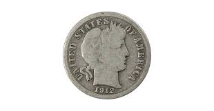 1912 Barber Dime Circulated Silver 10c Coin Collectible at ...