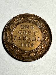 1919 Canada Large Cent King George V KM#21 Copper ...