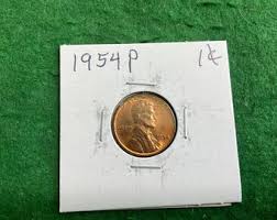 1954-P - Lincoln Wheat Cent Penny - Coin No 18351 - in a ...