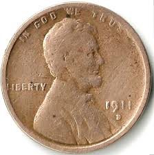1920 1¢ Lincoln Wheat Cent Coin, Great Wheat Lines, Nice ...