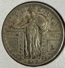 1917 Type 1 Standing Liberty Quarter, Ch AU (6291) | eBay