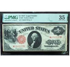 Buy 1917 $1 Legal Tender Star Note PMG 35 Choice Very Fine ...