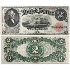 1917 $2 Bracelet Legal Tender Note Circulated ...