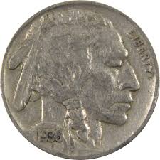 1936 Indian Head Buffalo Nickel F Fine 5c Coin