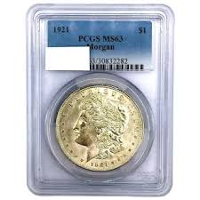 Similar Items to 1921 Morgan Silver Dollar PCGS MS63