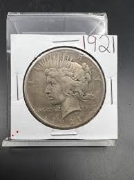 1921 $1 Peace Silver Dollar Coin Choice VG Very Good Circ ...