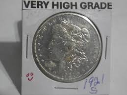 1921"S" MORGAN SILVER DOLLAR, VERY HIGH GRADE / LUSTROUS ...