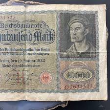 1922 Germany 10000 Marks Berlin Large Reichsbanknote ...
