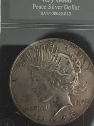 SUPER RARE - 1935 Peace Silver Dollar - Authenticated and Very Good Grade | eBay