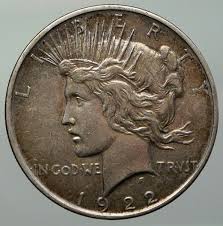 1922 D USA United States LIBERTY EAGLE Vintage Silver PEACE DOLLAR Coin i92933 | eBay