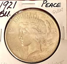 1921 PEACE SILVER DOLLAR UNCIRCULATED TYPICAL WEAK STRIKE | eBay