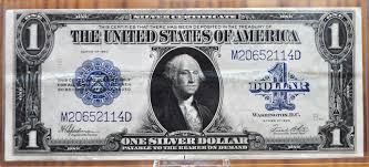 1923 Silver Certificate Horseblanket Note 1 Dollar Bill -blue ...
