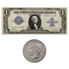 1923 Peace Dollar and Horse Blanket Note - The Last Large Note