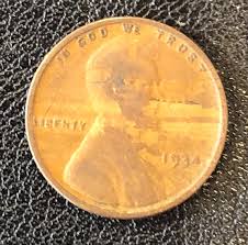 1934 Lincoln Wheat Penny Cent MAJOR! Lamination MINT ...