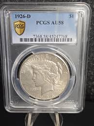 1926-D, PCGS AU58, Silver Peace Dollar - Etsy Israel